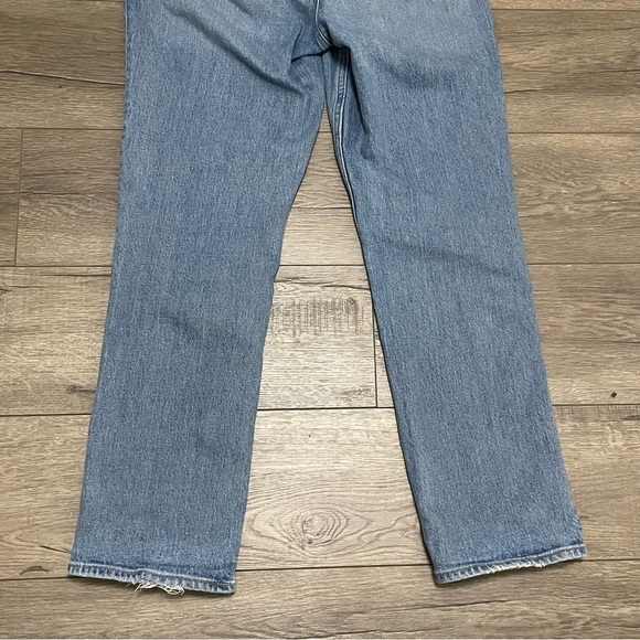 Abercrombie & Fitch Ultra High Rise Ankle Straight Jeans Distressed Sz 27 4L - Picture 5 of 15
